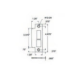 Baldwin 6040031R non lacquered brass strike plate