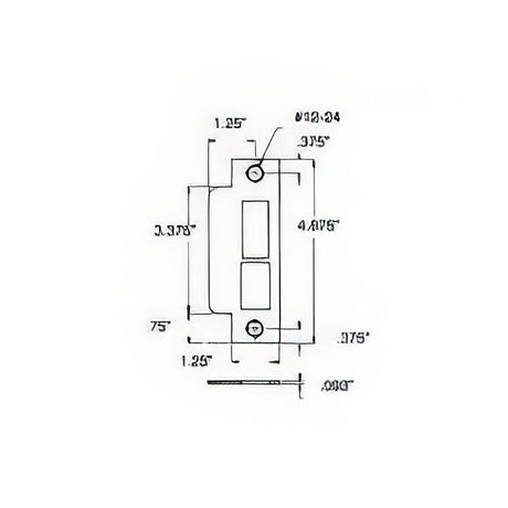 Baldwin 6040260R polished chrome strike plate