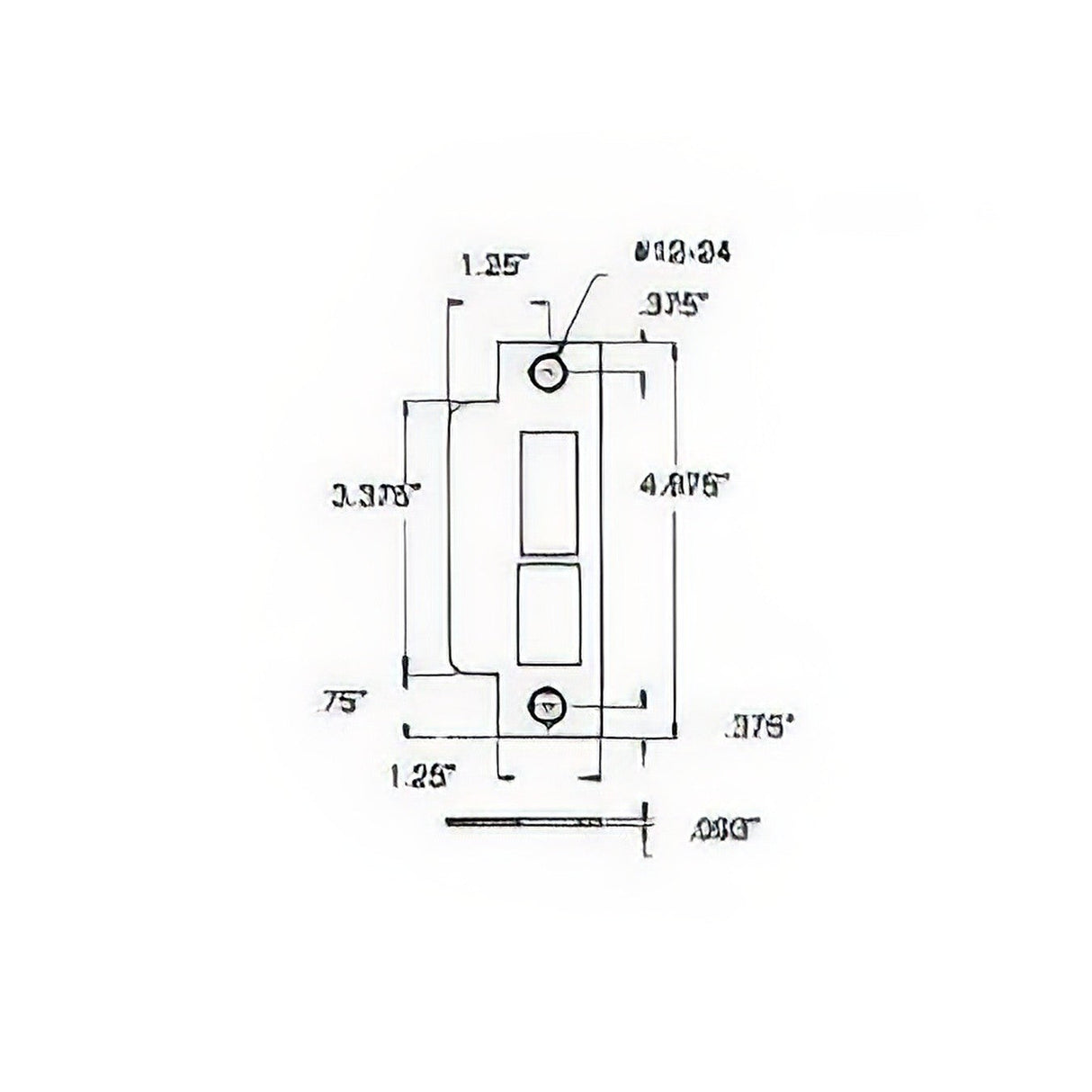 Baldwin 6040260R polished chrome strike plate