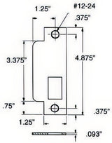 Baldwin 6041003 lifetime polished brass strike plate