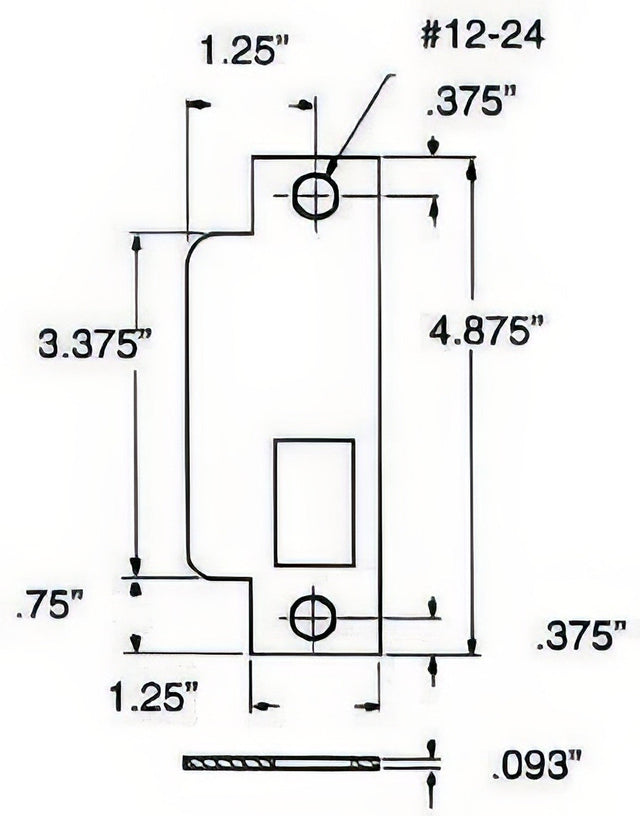 Baldwin 6041003 lifetime polished brass strike plate