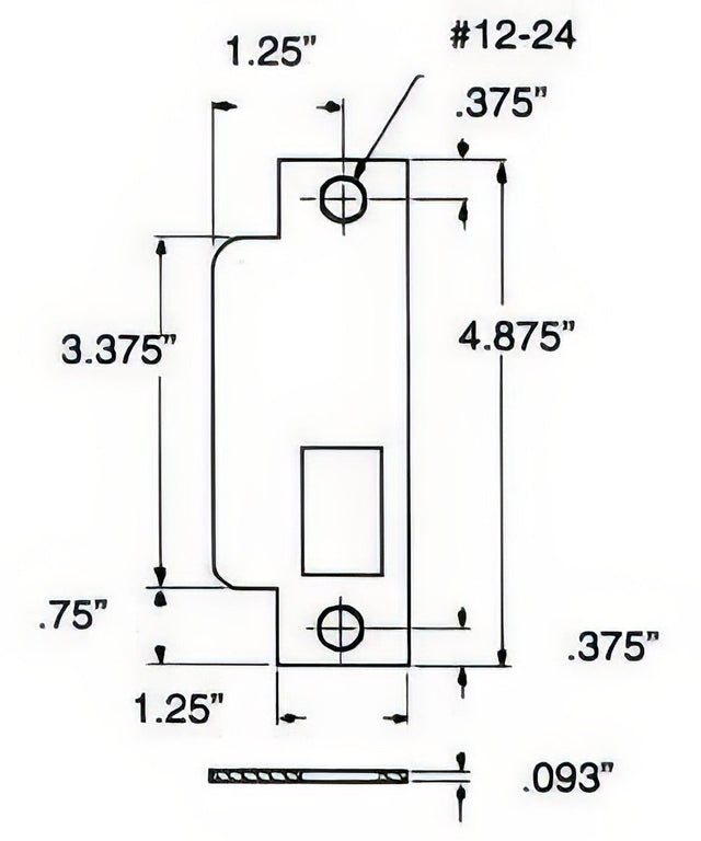 Baldwin 6041003R lifetime polished brass strike plate