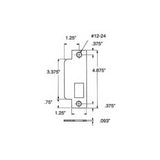 Baldwin 6041055L lifetime polished nickel strike plate
