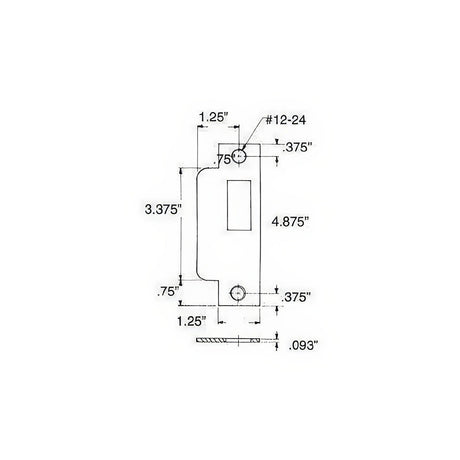 Baldwin 6042260 polished chrome strike plate