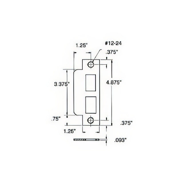 Baldwin 6043003 lifetime polished brass strike plate