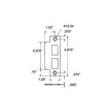 Baldwin 6043050R satin brass and black deadbolt, latchbolt