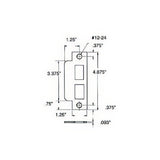 Baldwin 6043060 satin brass and brown strike plate