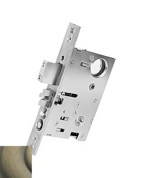 Baldwin 6110050RR Estate passage mortise locks in satin stainless, additional view