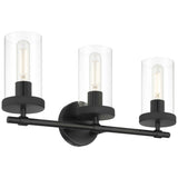 Access Lighting 61123-MBL/CLR 3 light vanity