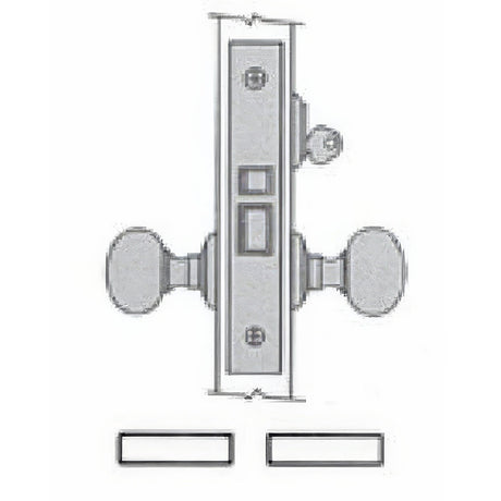 Baldwin 6130050LR satin brass and black classroom mortise lock