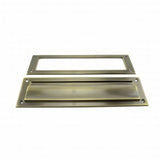 Ives 620B5 plated satin brass blackend letter box plate