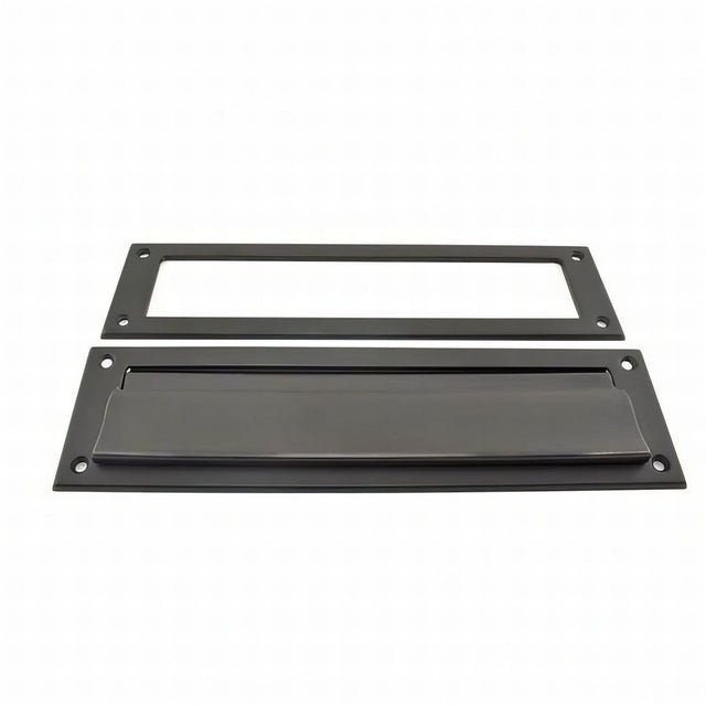 Ives 620B716 aged bronze letter box plate
