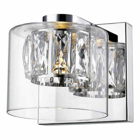Access Lighting 62555LEDD-MSS/CCLCLR mirrored stainless steel glass vanity