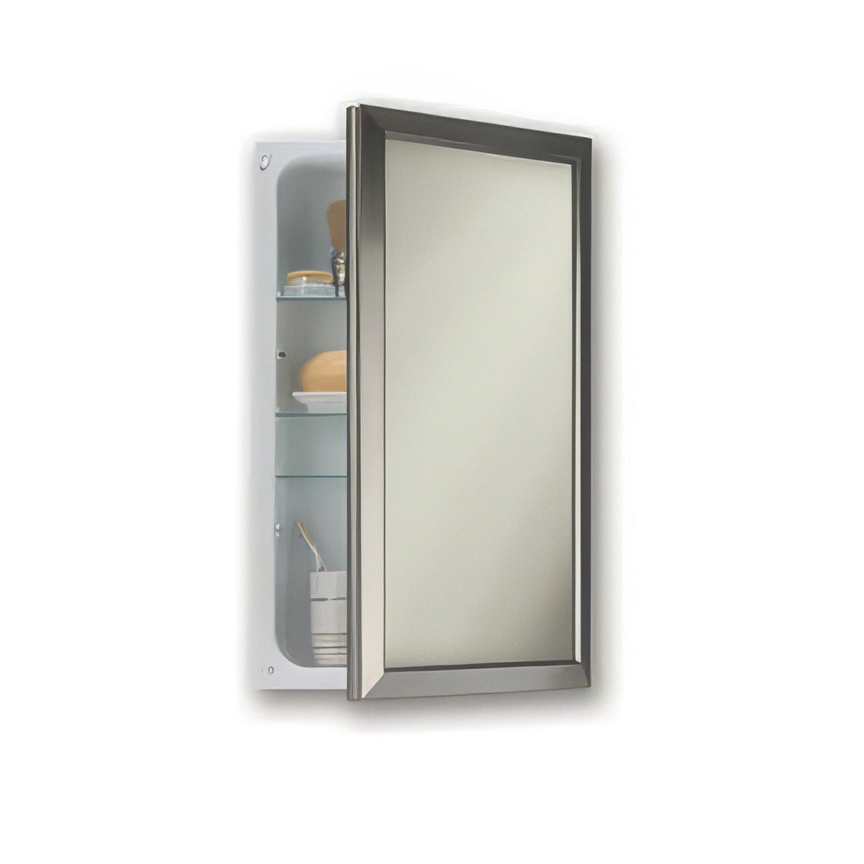 Jensen 625N244SNCX satin nickel medicine cabinet