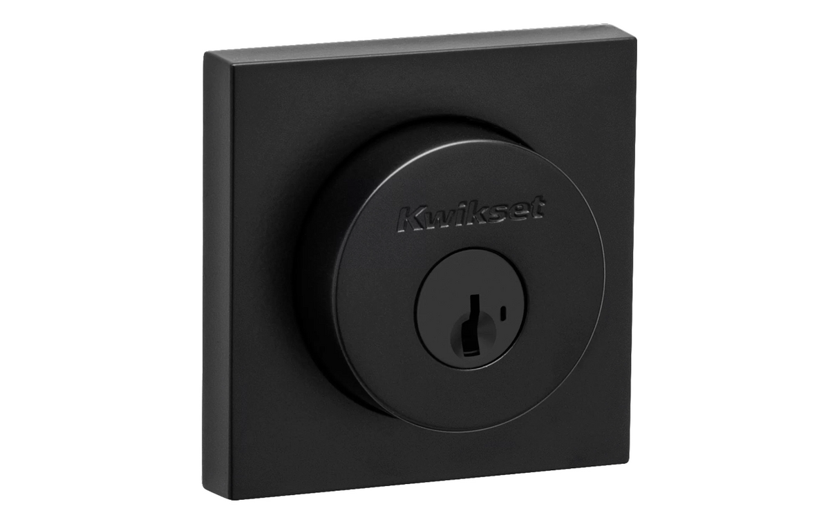 Kwikset 158SQT-514X26S.STRKP Halifax Square Rose Single Cylinder Deadbolt SmartKey in Polished Chrome