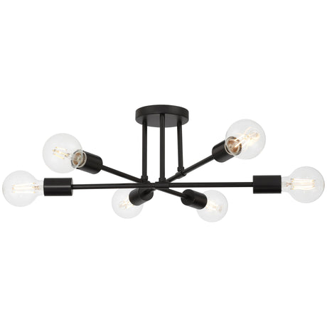 Access Lighting 63042-MBL 6 light semi flush