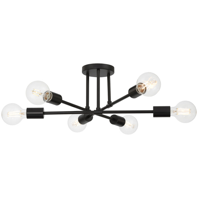 Access Lighting 63042-MBL 6 light semi flush