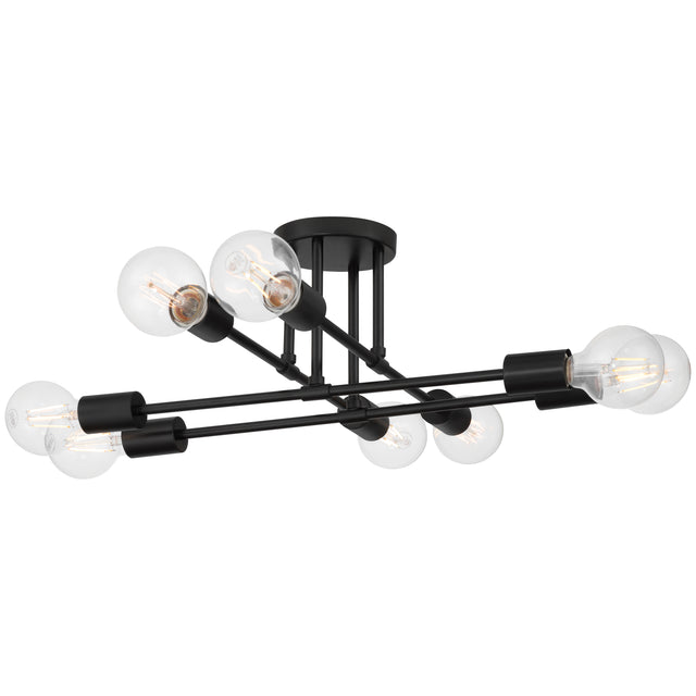 Access Lighting 63044-MBL 8 light semi flush
