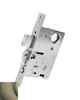 Baldwin 6310050RRLS satin brass and black mortise lock