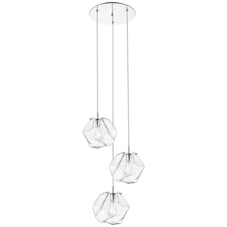 Access Lighting 63127LEDDLP-MSS/CLR 3 light led pendant