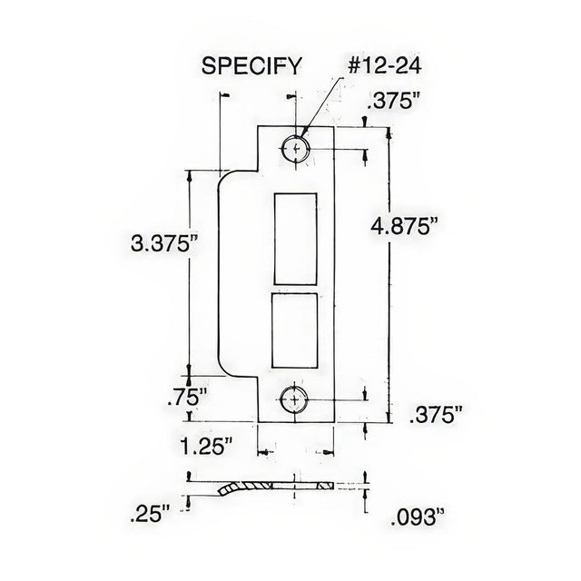 Baldwin 6339003L158 lifetime polished brass strike plate