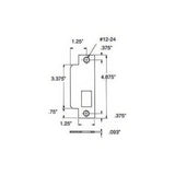 Baldwin 6341050 satin brass and black strike plate