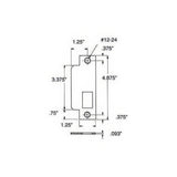 Baldwin 6341055L lifetime polished nickel strike plate