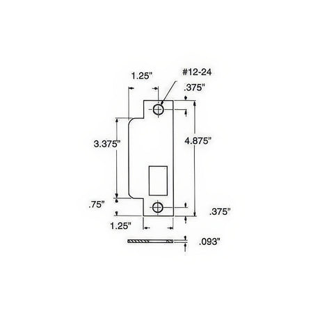 Baldwin 6341056 lifetime satin nickel strike plate