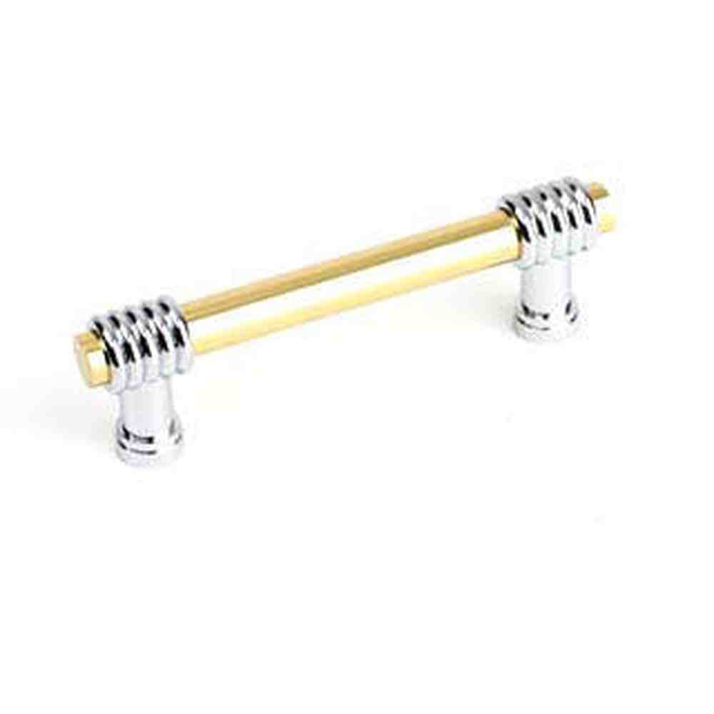 Century Hardware 10933-326 polished brass/polished chrome cabinet pull handle
