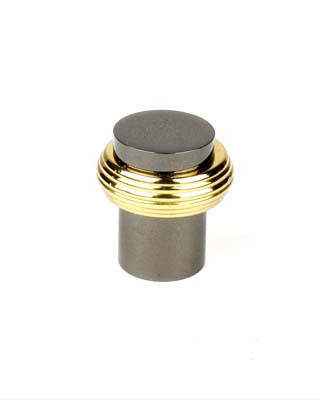 Century Hardware 10914-NB3 black nickel/polished brass cabinet knob