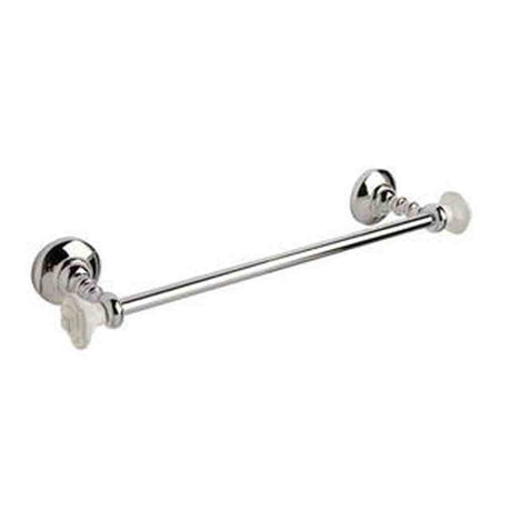 Century Hardware 81745-26W polished chrome with white rose towel bar