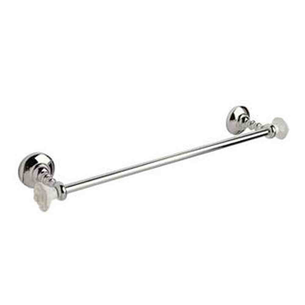 Century Hardware 81760-26W polished chrome with white rose towel bar