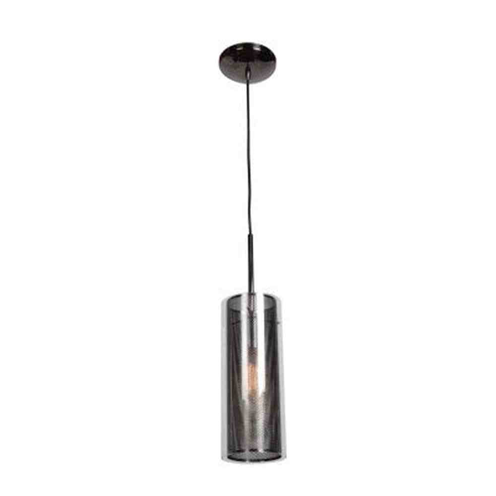 Access Lighting 63987-BCH/CLR black chrome glass pendant light