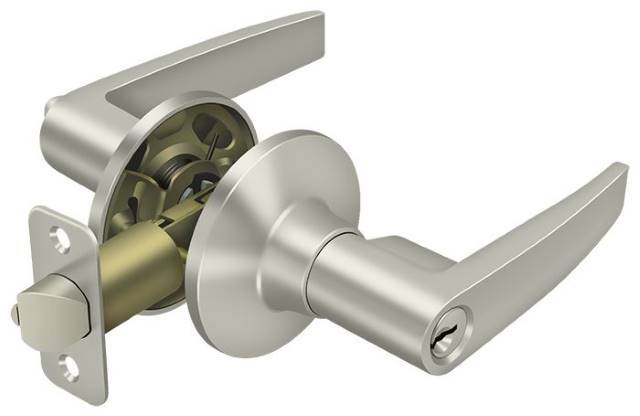 Deltana 6411-15 Morant Keyed Entry Single Cylinder Door Lever Satin Nickel