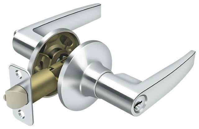 Deltana 6411-26 Morant Keyed Entry Single Cylinder Door Lever Chrome