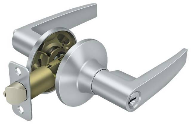 Deltana 6411-26D Morant Keyed Entry Single Cylinder Door Lever Brushed Chrome