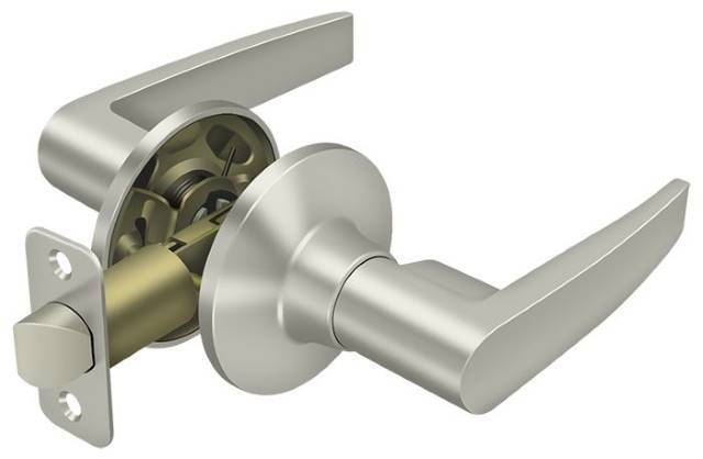 Deltana 6413-15 satin nickel passage door lever