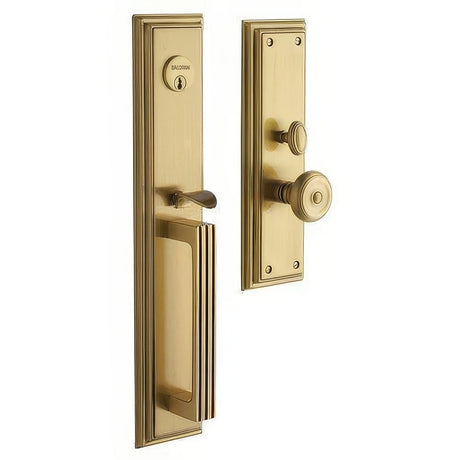 Baldwin 6542060DBLC satin brass and brown keyed entry