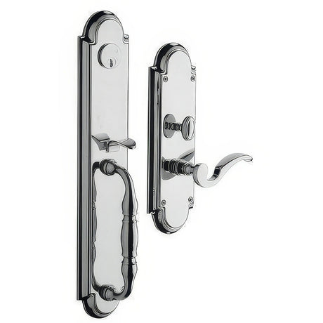 Baldwin 6544260RENT polished chrome 6544.rent hamilton right hand single cylinder mortise handleset trim set