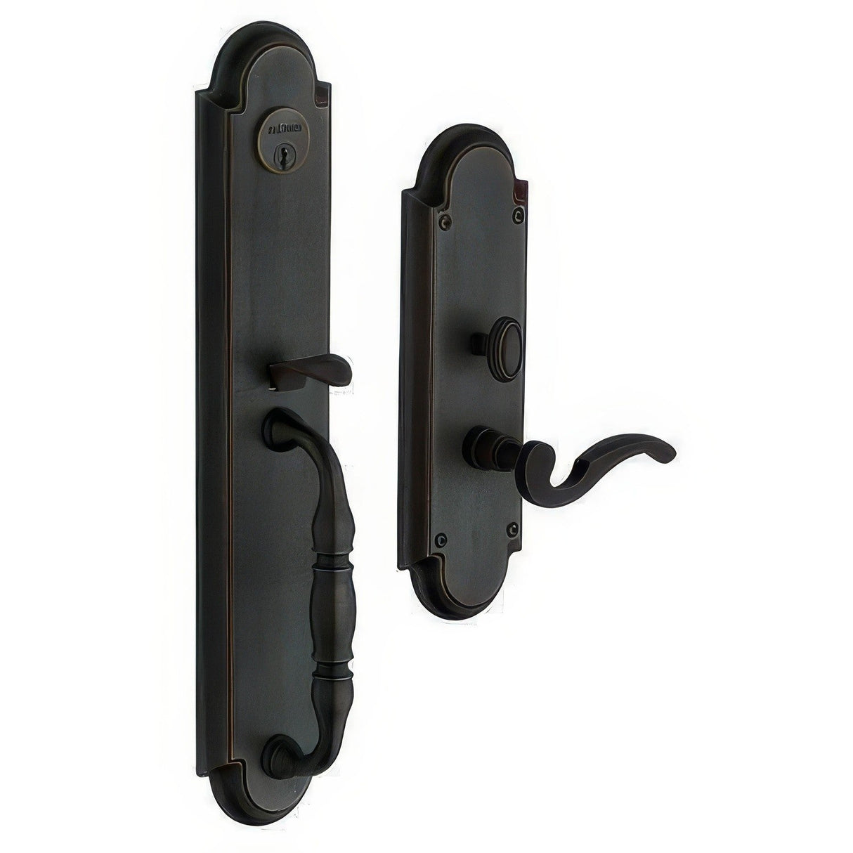 Baldwin 6544402LDBL distressed oil rubbed bronze handleset trim pack