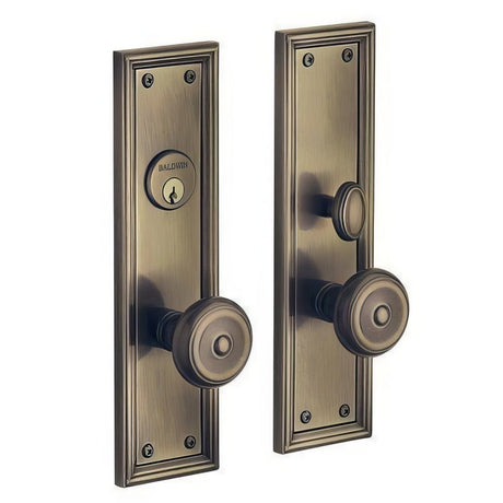 Baldwin 6547050DBLC satin brass and black keyed entry