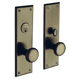 Baldwin 6552050ENTR satin brass and black 6552.entr baltimore single cylinder mortise handleset trim set