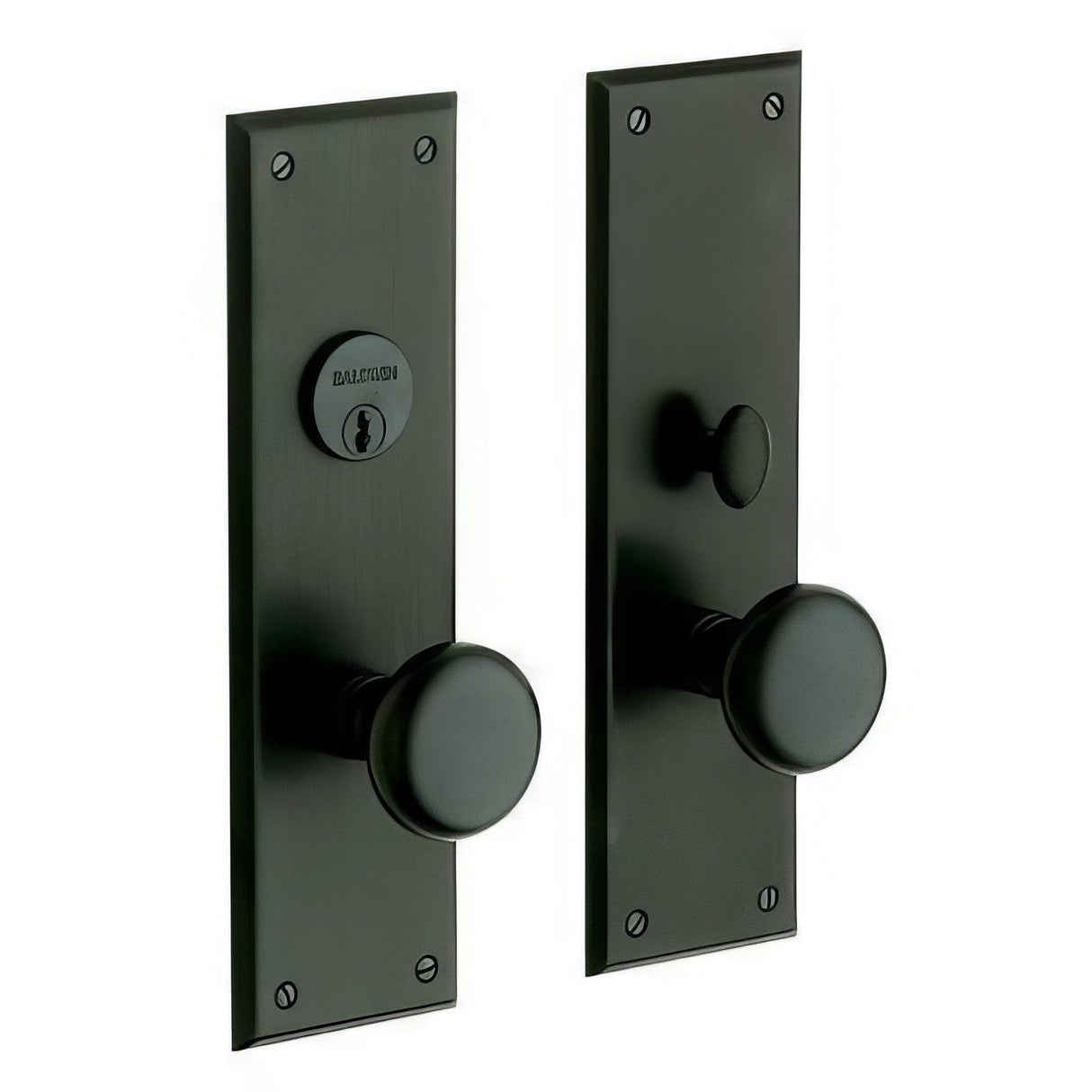 Baldwin 6552190FD satin black handleset trim pack