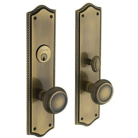 Baldwin 6554050DBLC satin brass and black keyed entry