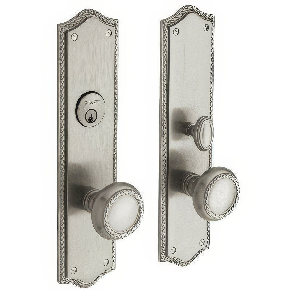 Baldwin 6554056FD lifetime satin nickel handleset trim pack