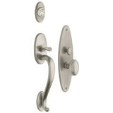 Baldwin 6560056DBLC lifetime satin nickel handleset trim pack