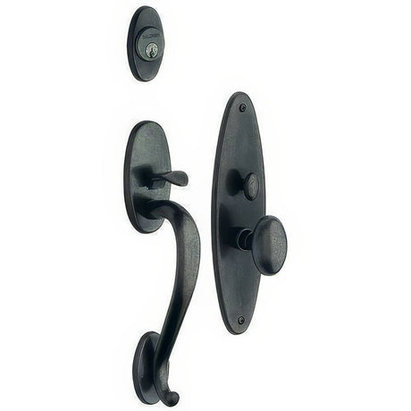 Baldwin 6560402FD distressed oil rubbed bronze handleset trim pack