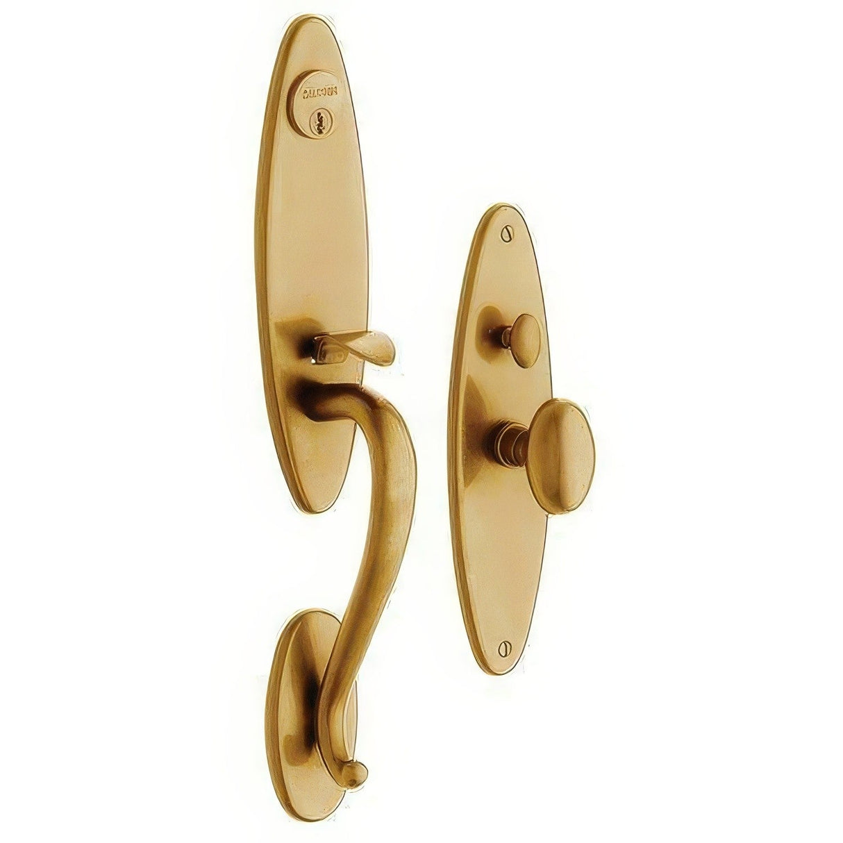 Baldwin 6573033ENTR vintage brass 6573.entr springfield single cylinder mortise handleset trim set