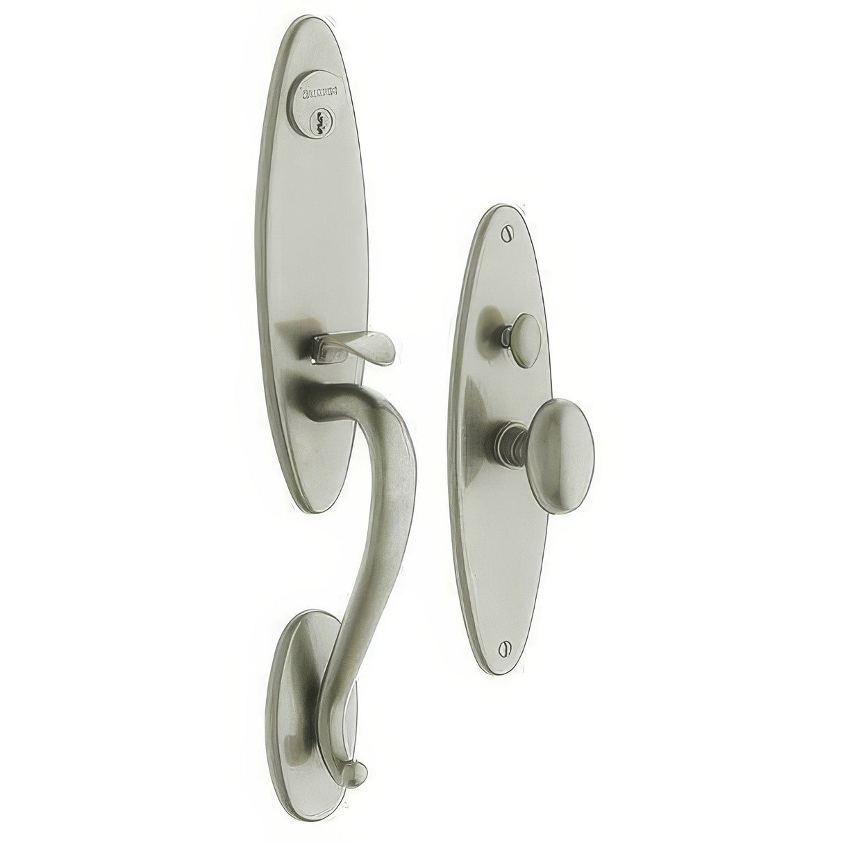 Baldwin 6573056ENTR lifetime satin nickel 6573.entr springfield single cylinder mortise handleset trim set