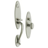 Baldwin 6573056ENTR lifetime satin nickel 6573.entr springfield single cylinder mortise handleset trim set